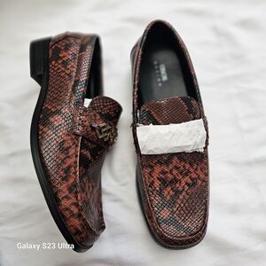 ASOS Red Snakeskin Loafers